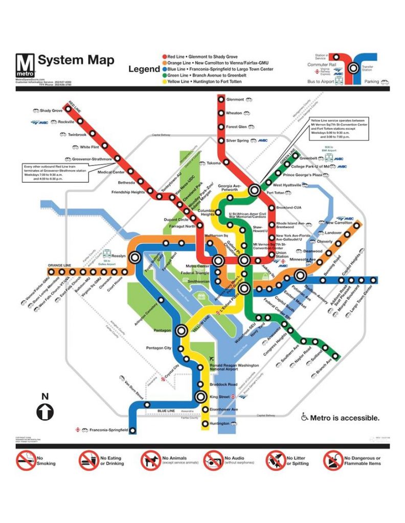 DC metro map